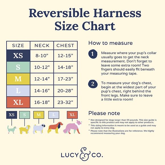 🏷️NWT Lucy & Co. Y2K Baby Reversible Dog Harness - Size XS & Medium - Picture 4 of 14